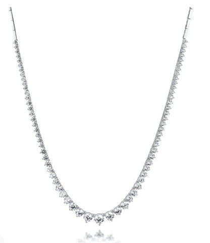 half tennis necklace