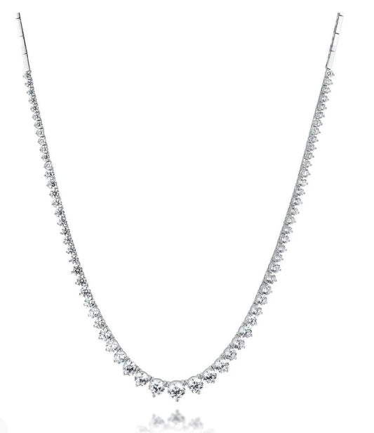 half tennis necklace