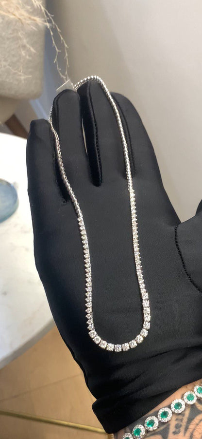 half tennis necklace