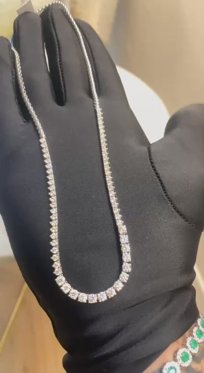 half tennis necklace