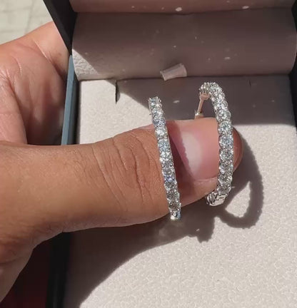 full pavé hoops earrings